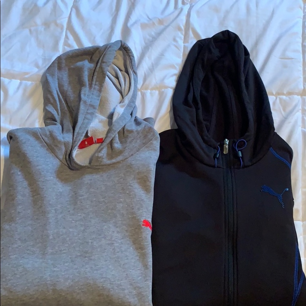 Puma men’s zip up and pullover hoodie